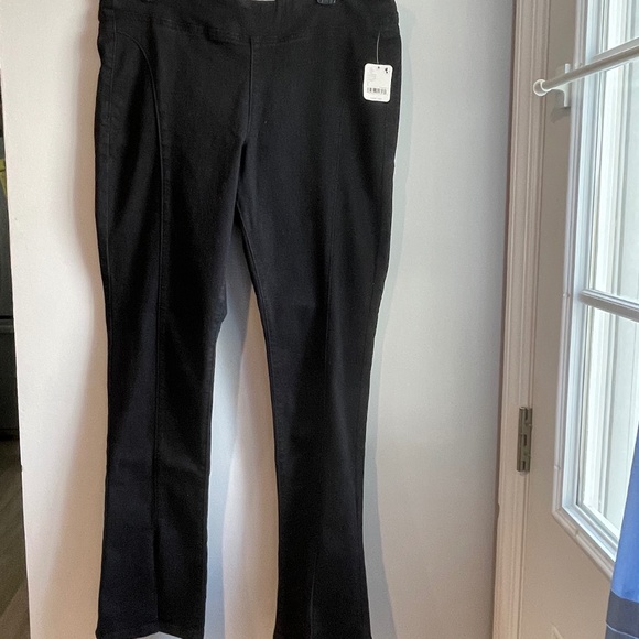 Free People We the Free Double Dutch Pull On Slit Pants, Black, Large - NWT - Picture 1 of 7